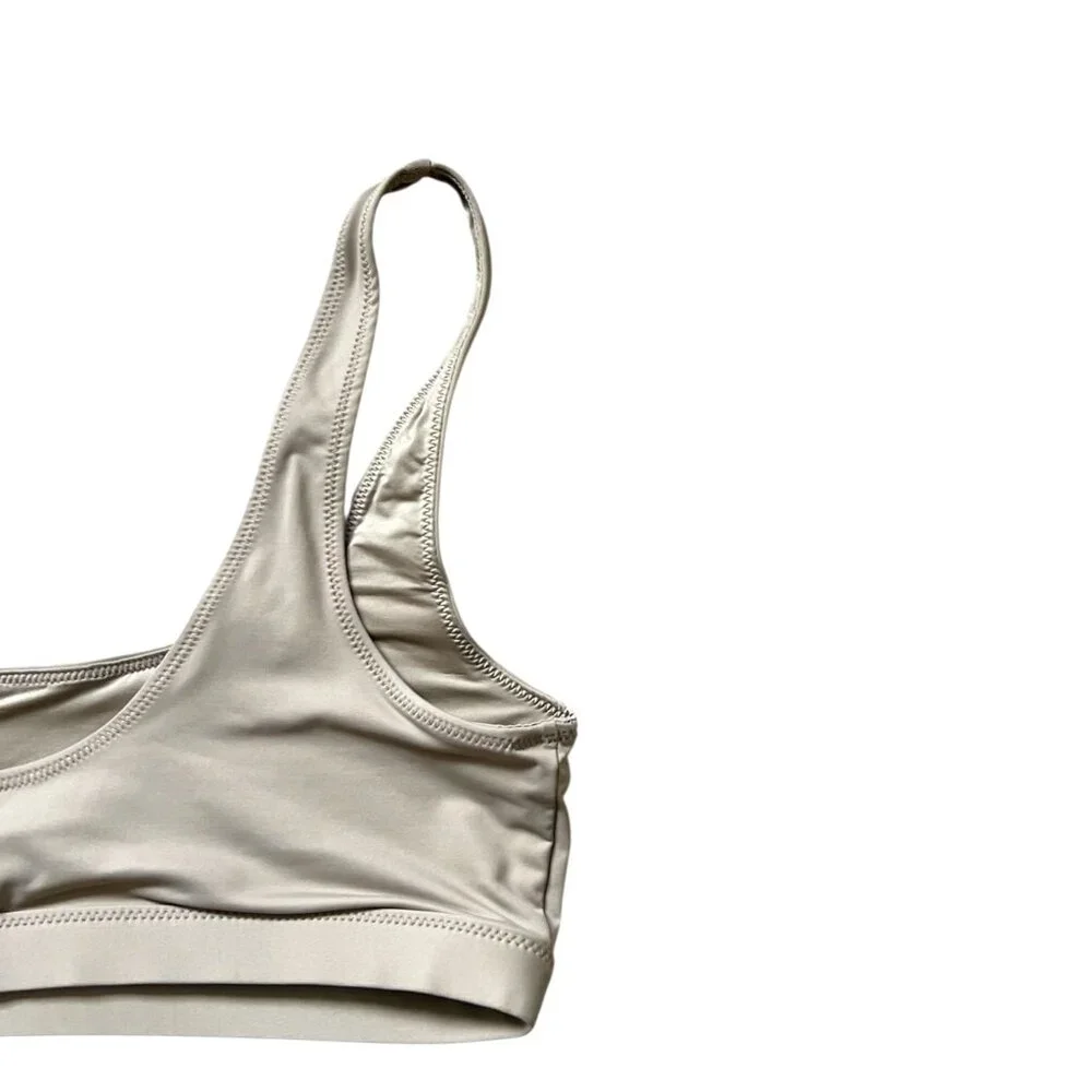 SKIMS NEW Recycled Swim Tank Bikini Top & Mid Waist Bottom In Desert Size L/XL